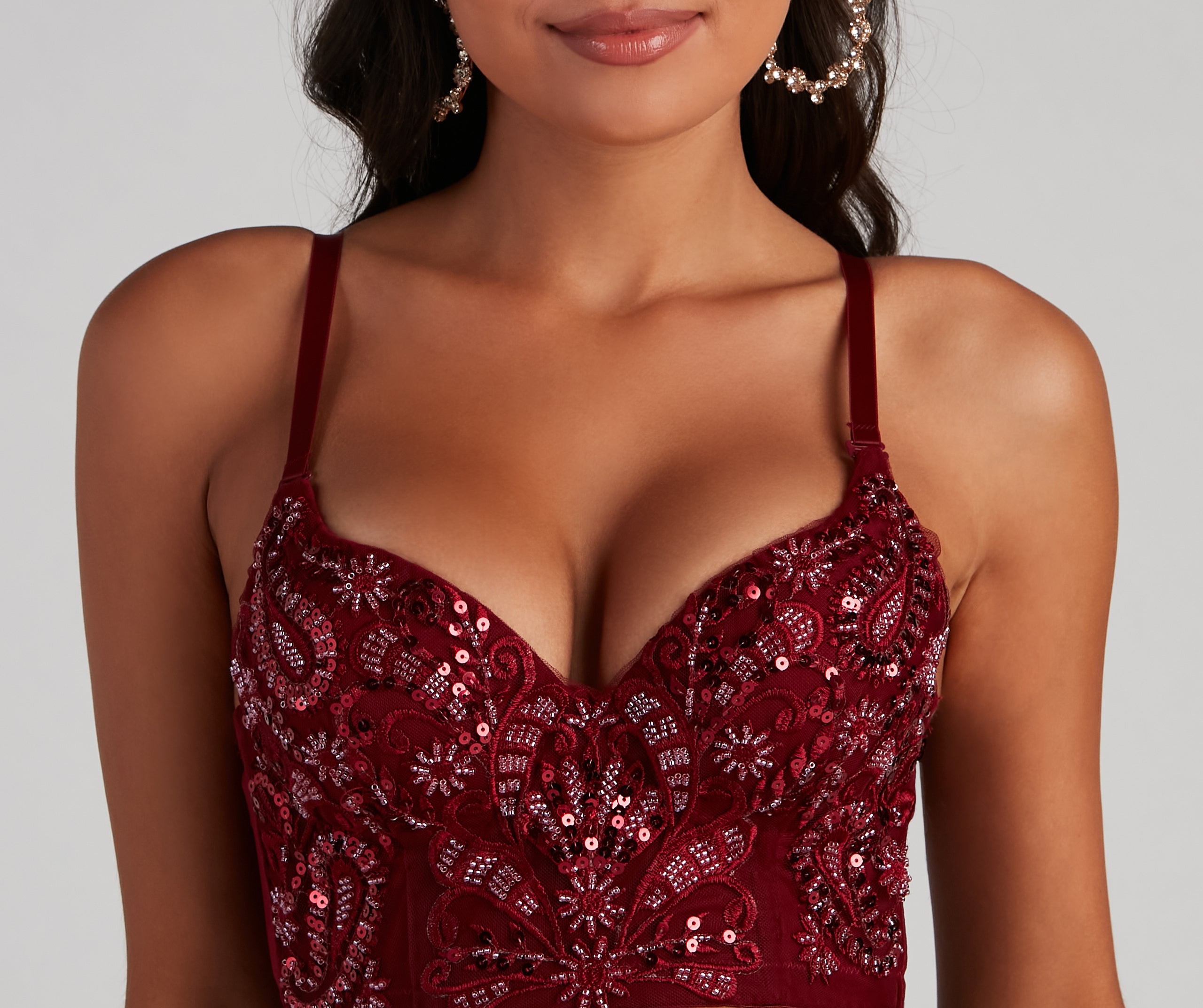 Beautifully Beaded Cropped Bustier