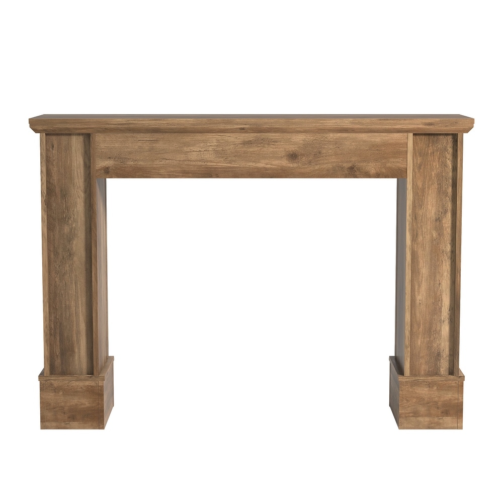 GALANO Casimo 46.5 in. Knotty Oak Rectangular Engineer Wood Console Table