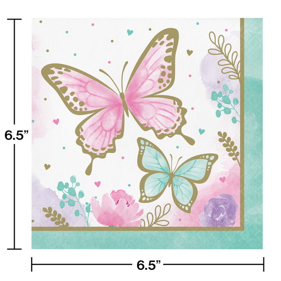 Creative Converting 354581 Golden Butterfly Napkin...