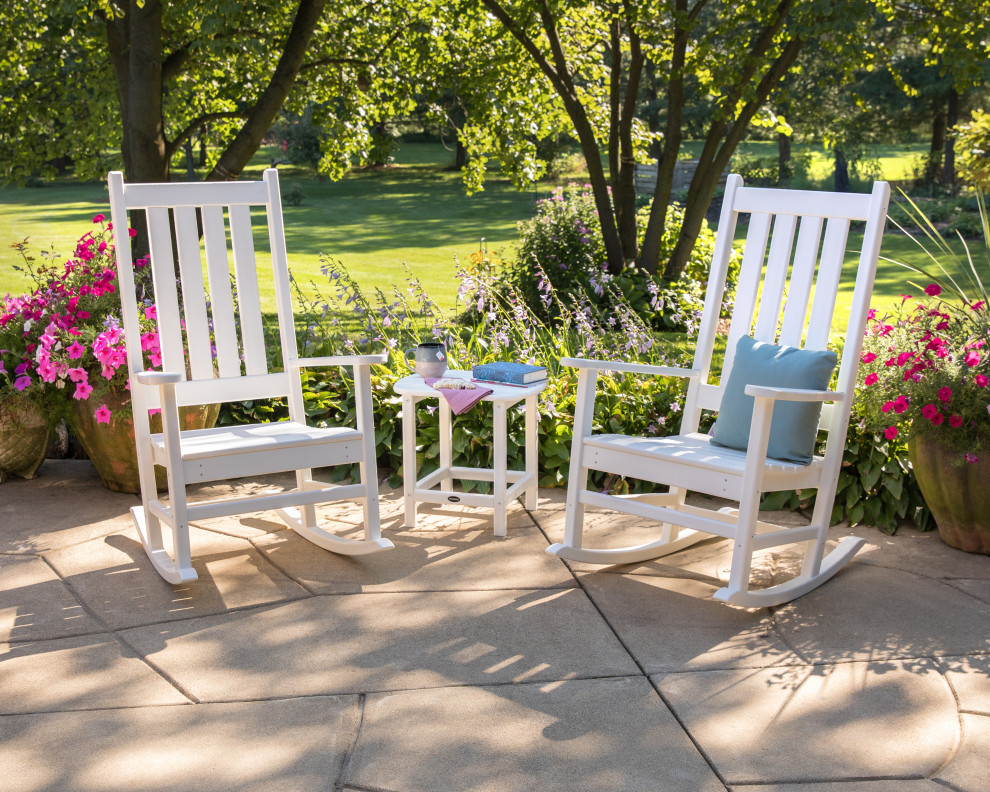 Vineyard 3 Piece Rocking Set   Transitional   Outdoor Lounge Sets   by POLYWOOD  Houzz