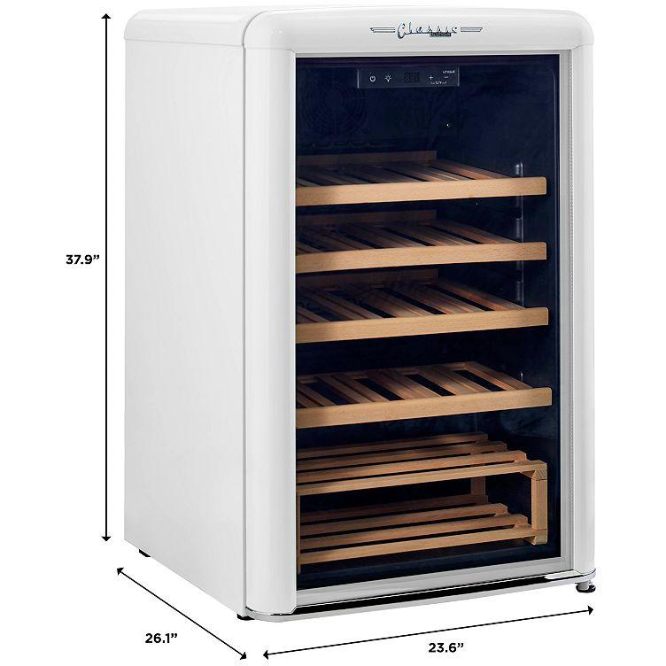 Unique Appliances 28-Bottle Classic Retro Wine Cooler with Single Zone UGP-125CR WF W