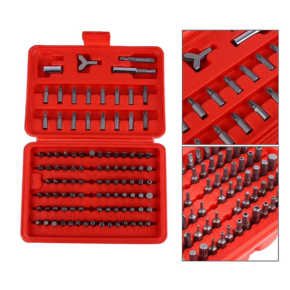 100pcs Assorted Screwdriver Bit Set Hand Tools Screw Driver Bits Drill With Box