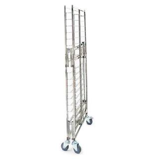 Master Grade 304 Stainless Steel Folding End load Pan Rack with 4 in. ball bearing caster with break PR-7000