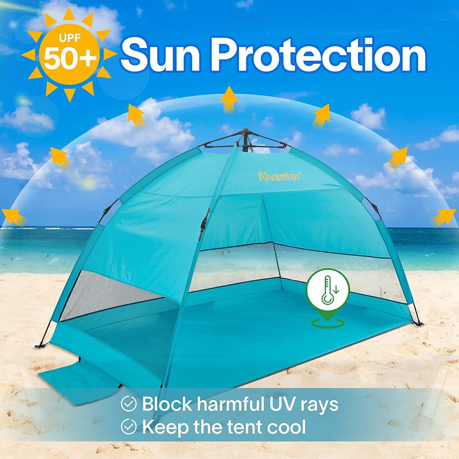 Alvantor Beach Tent Sun Shelter Umbrella Automatic Canopy