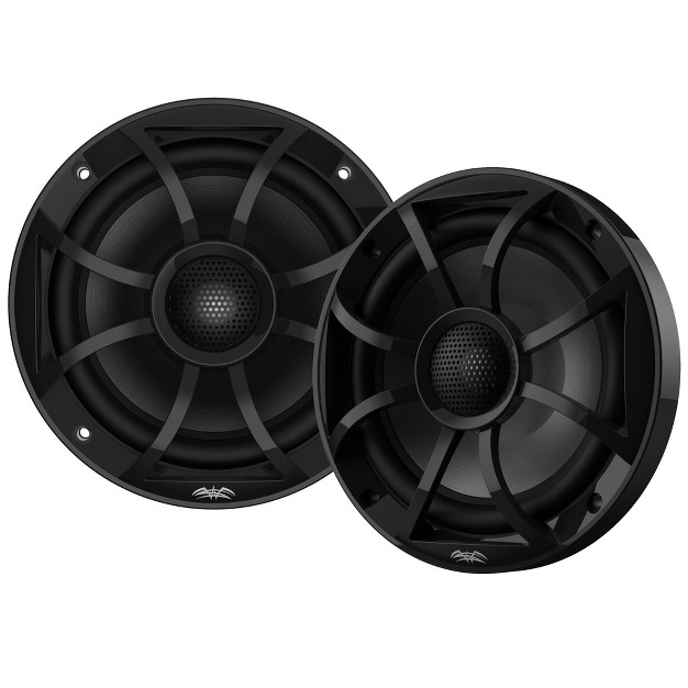 Coaxial Speakers With Black Xs Grille And Cone pair