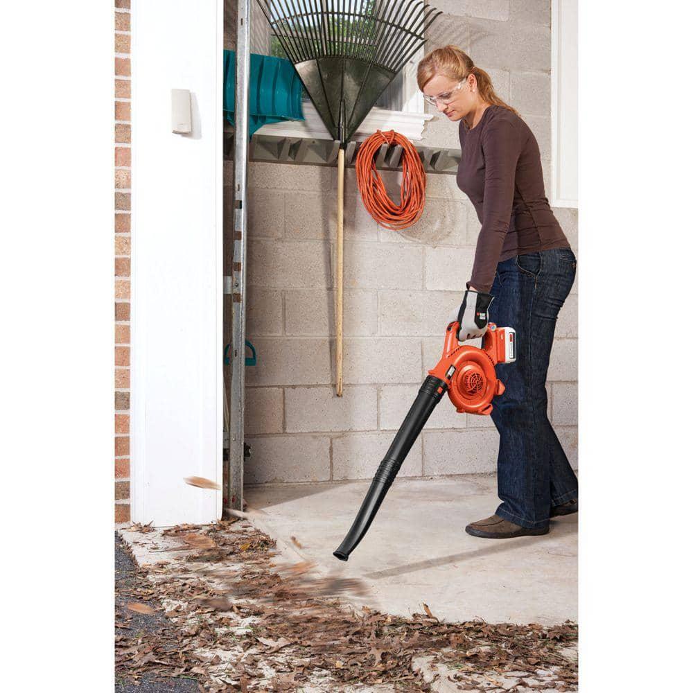 BLACKDECKER 40V MAX 120 MPH 90 CFM Cordless Battery Powered Handheld Leaf Blower with