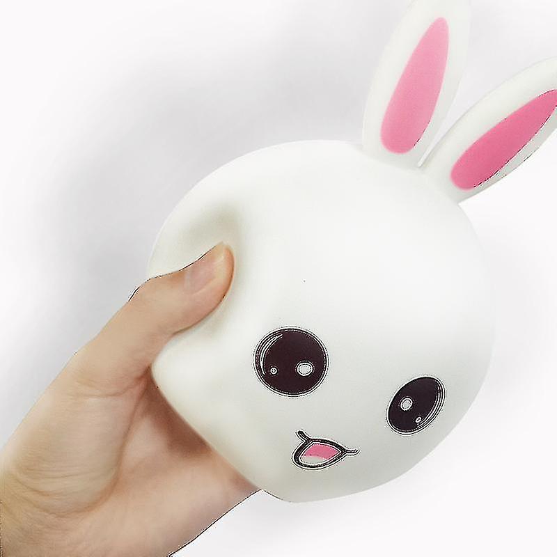 New Style Rabbit Lamp For Children Baby Kids Bedside Multicolor Silicone Touch Sensor Tap Control Led Night Light