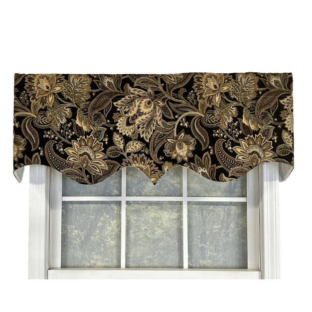 Rod Pocket Valance 50 quot X 17 quot Black By Rlf Home