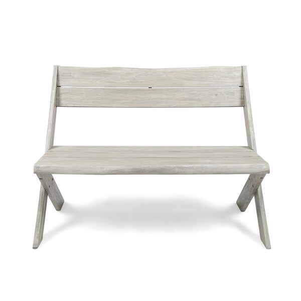 Eaglewood Outdoor Live Edge Acacia Wood Bench by Christopher Knight Home