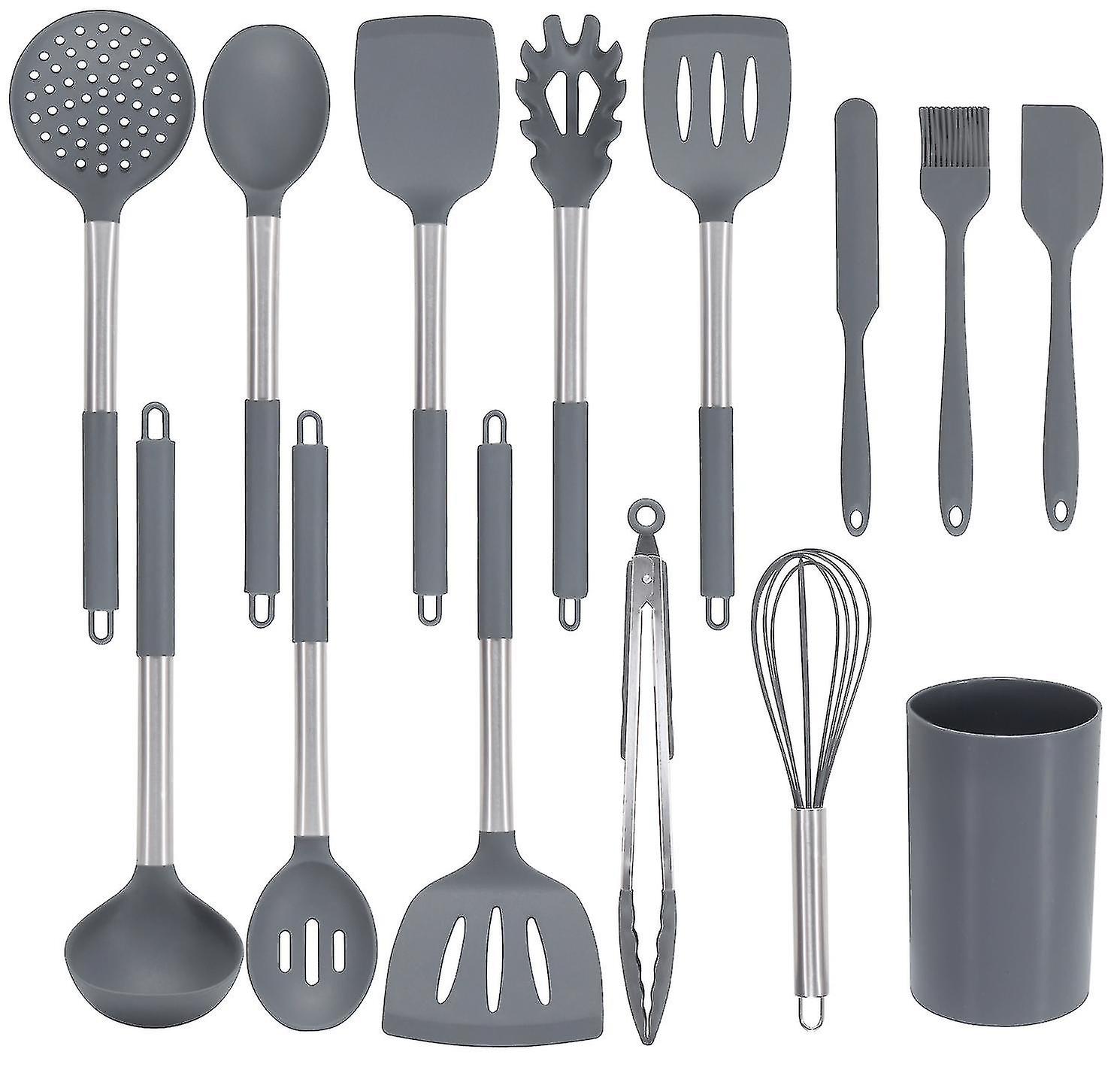 Kitchen Utensil Set 14pcs Silicone Cooking Kitchen Utensils Set Cooking Tools Turner Tongs Spatula Spoon