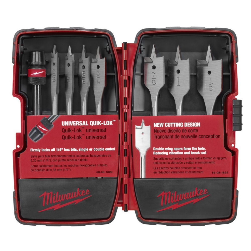 Milwaukee 8 pc Flat Boring Bit Set 49-22-0175 from Milwaukee