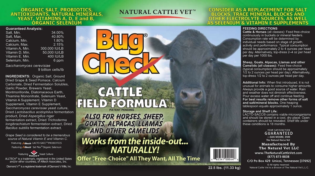 Natural Cattle Vet Multi-Species Bug Check Cattle Field Formula