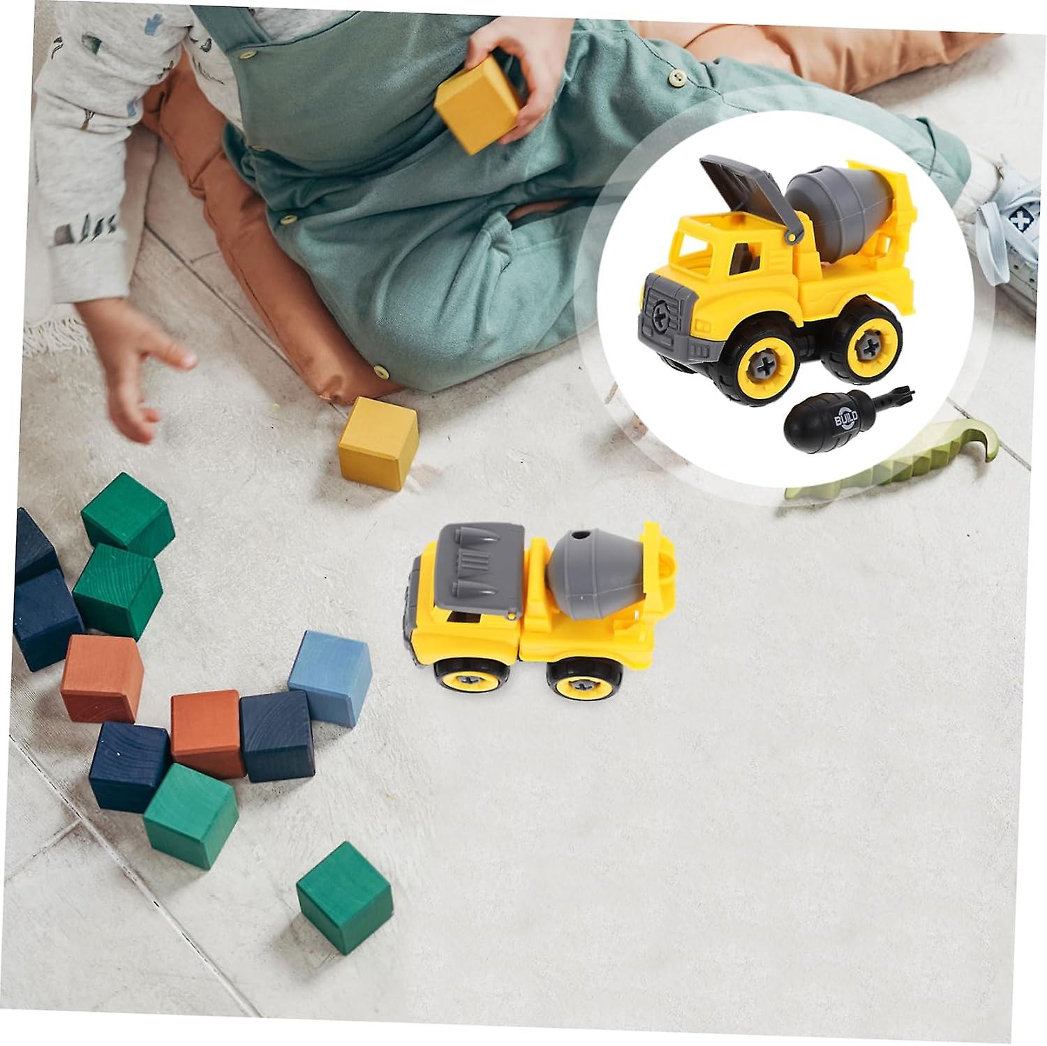 Kids Toys Construction Vehicles Toys Cement Mixer Toy Cement Mixer Vehicle Engineering Trucks Toy Engineering Trucks for Kids Boy Child Excavator