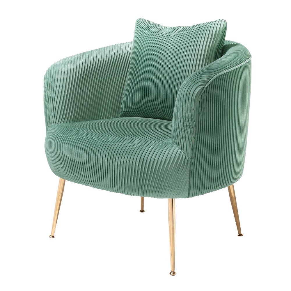 Art Leon Modern Velvet Accent Barrel Chair