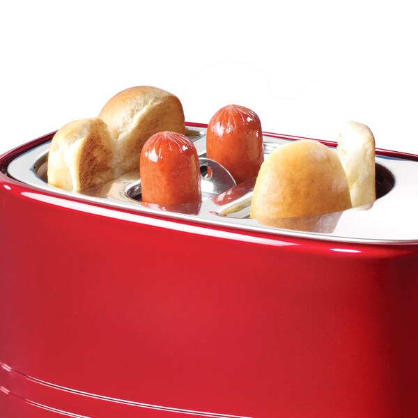 Nostalgia HDT600RETRORED Retro Series Pop-Up Hot Dog Toaster