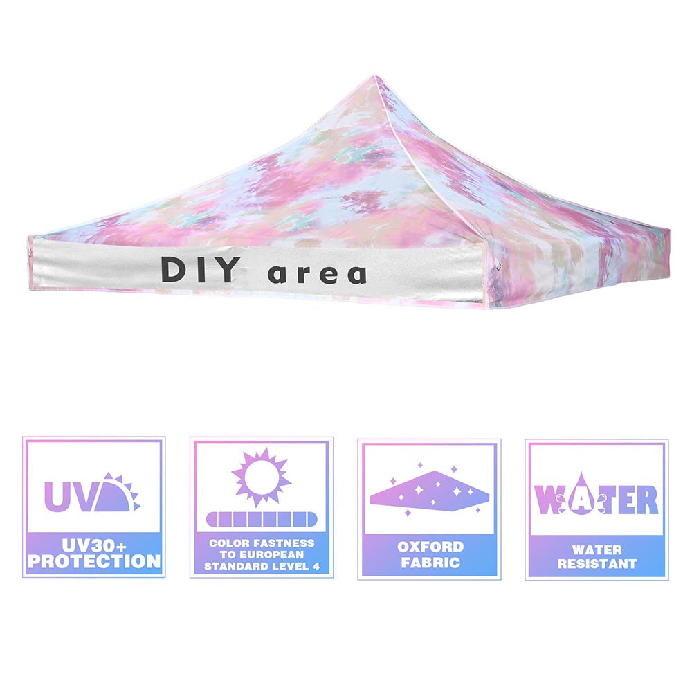 Yescom 10x10 Replacement Canopy Tie-dyed Pink