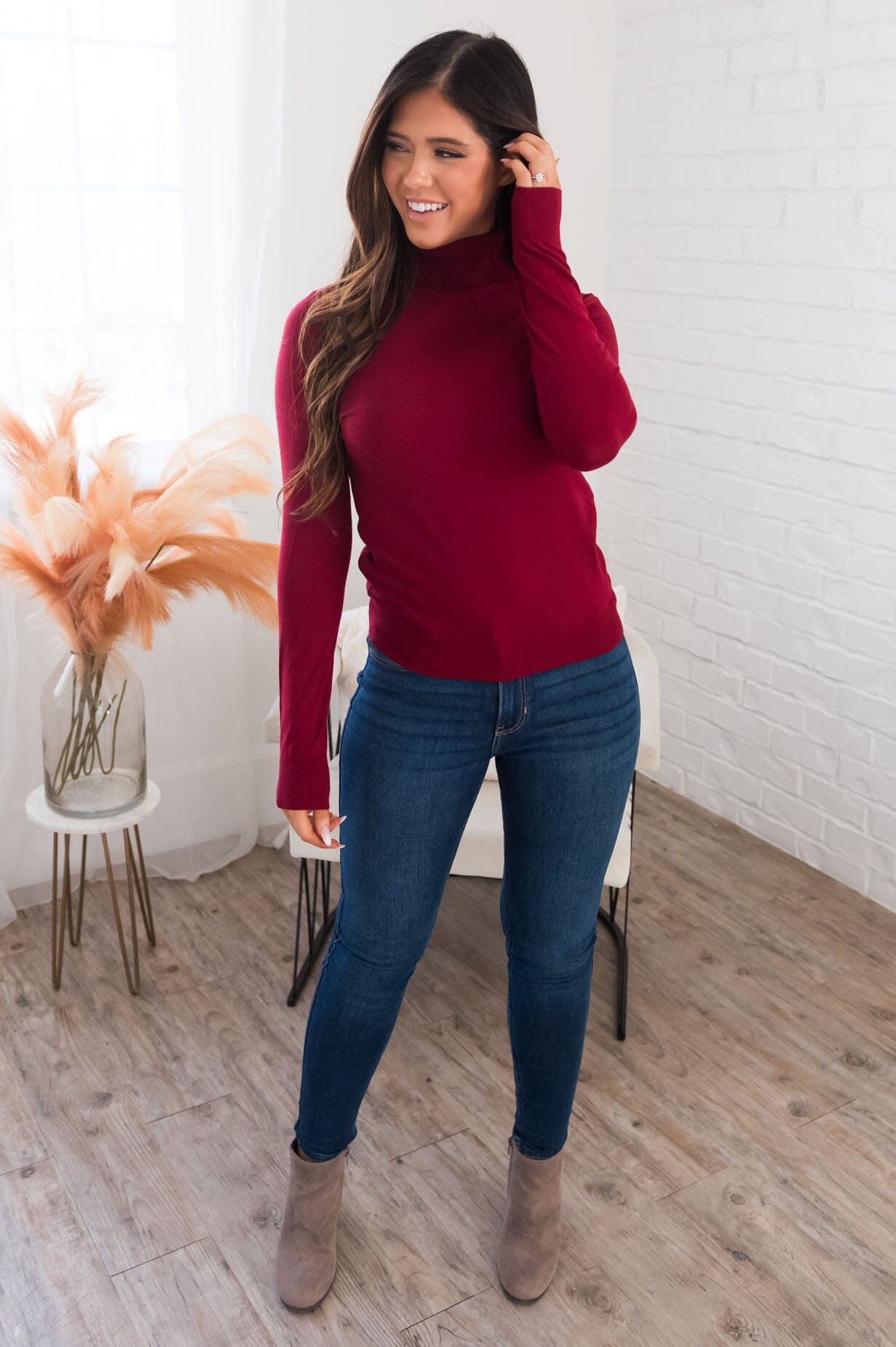 Simply Stunning Modest Turtleneck Sweater