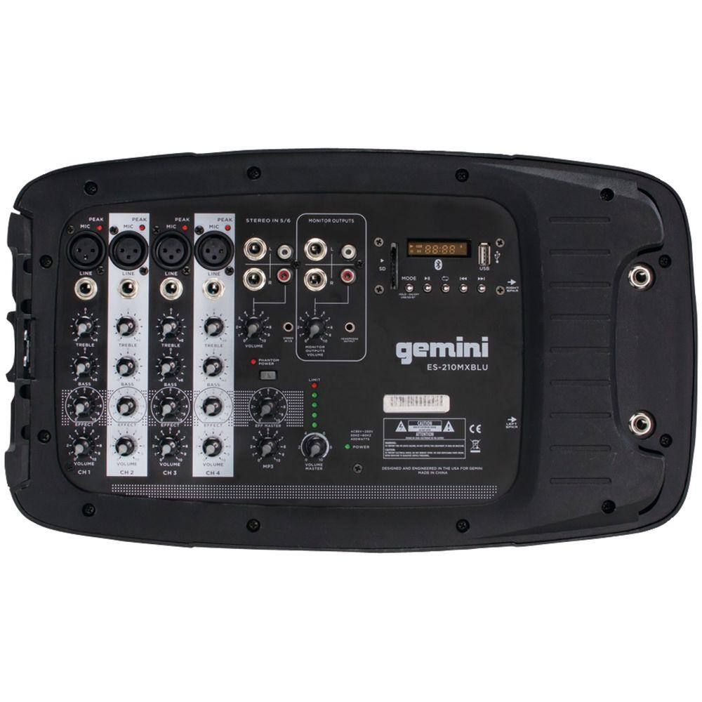 Gemini ES 2-Way High-Powered Passive PA Speaker System ES-210MXBLU