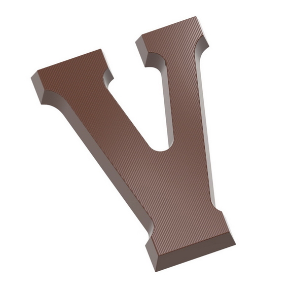 Chocolate World CW1721 Chocolate mould letter V 20...