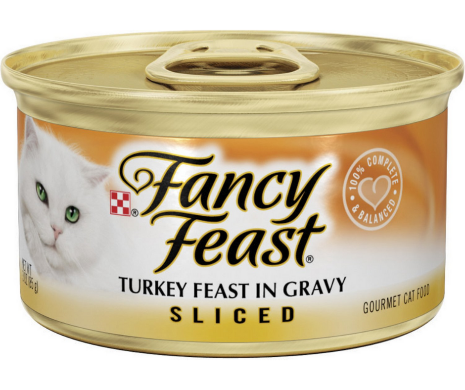 Purina Fancy Feast - All Breeds， Adult Cat Sliced Turkey in Gravy Reci