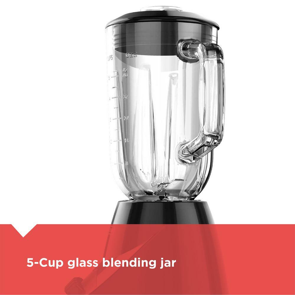 BLACK+DECKER 40 oz. 10-Speed Black Countertop Blender BL2010BG