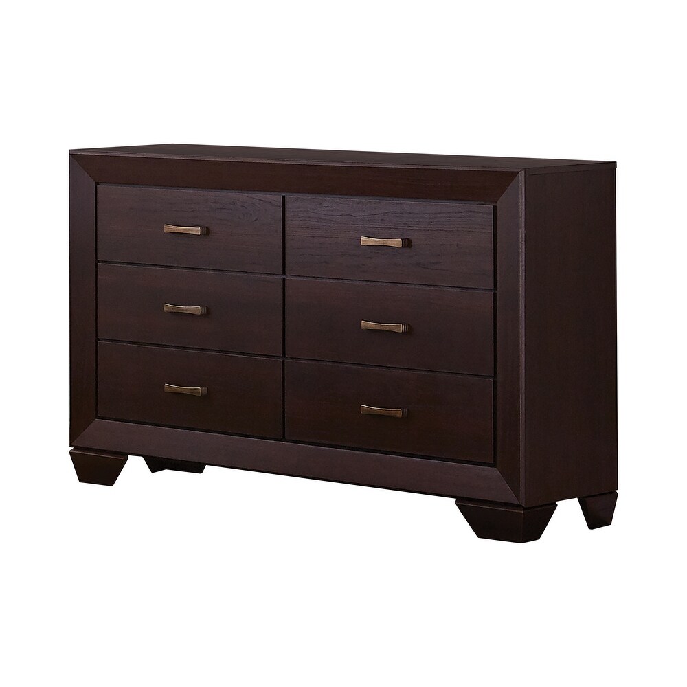 Oatfield Dark Cocoa 3 piece Bedroom Set with Dresser and Mirror