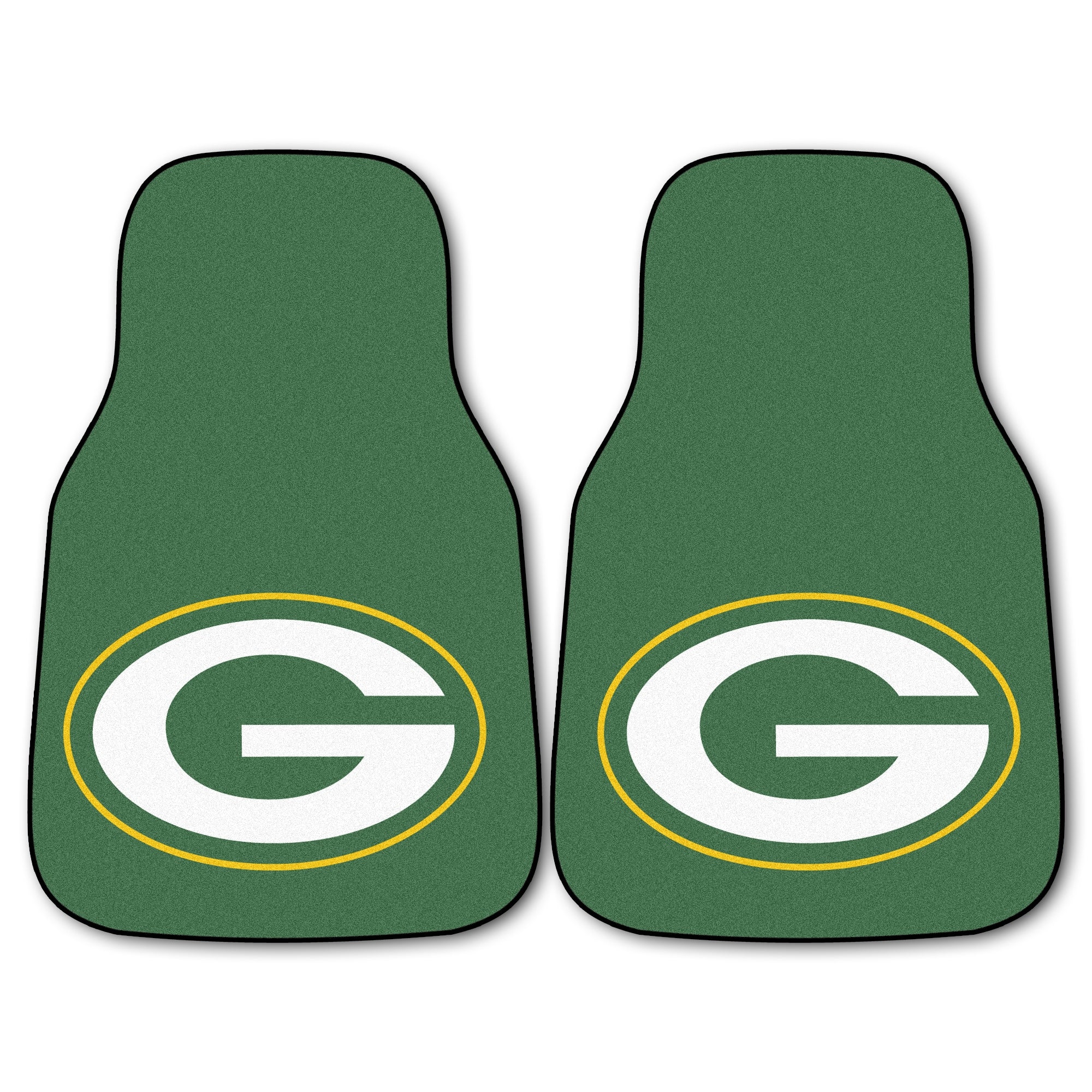 Green Bay Packers 2-pc Carpeted Car Mats 17