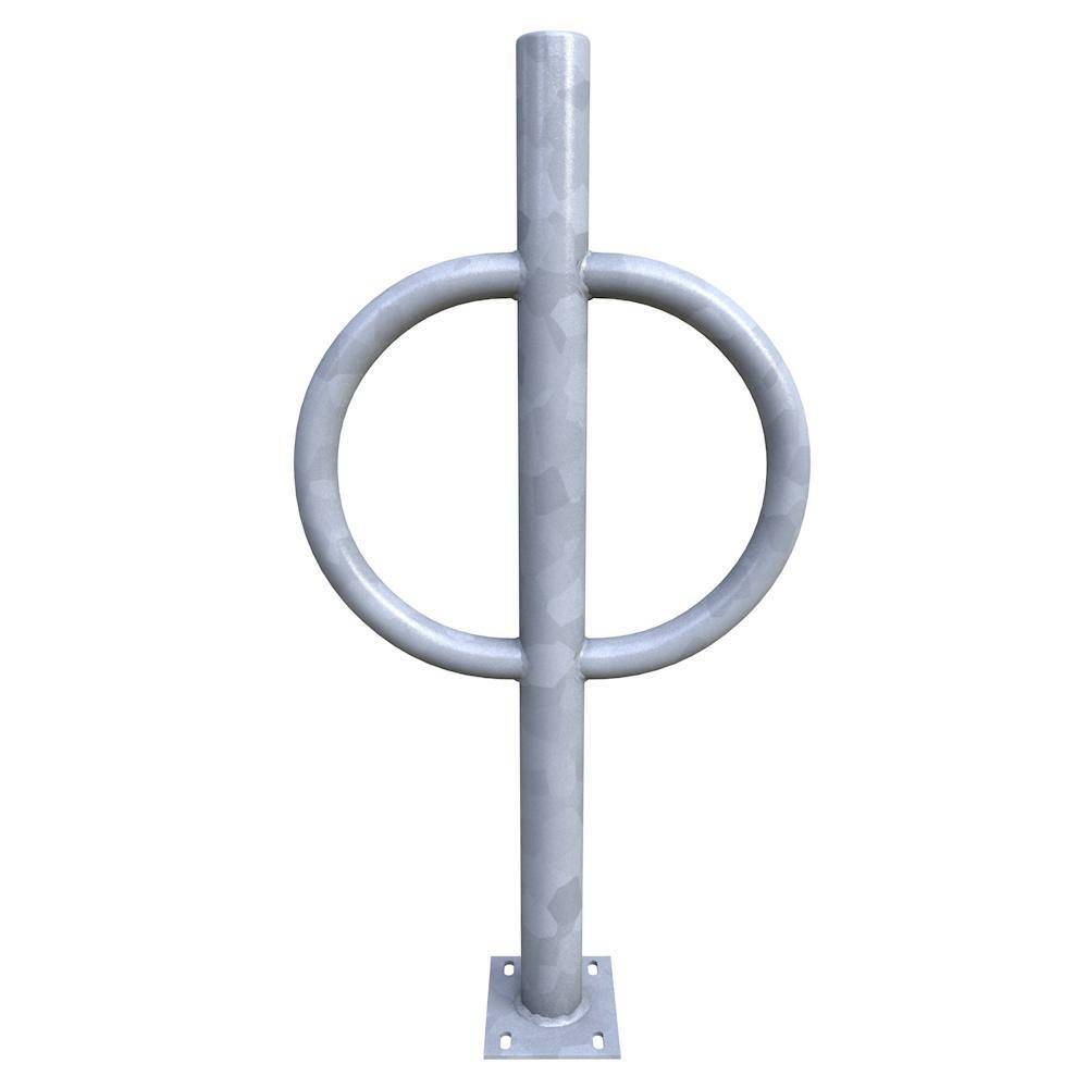 Dero Action Ring and Post Rack Galvanized Surface Mounted 2-Bike Rack ACTION RING AND POST-GV