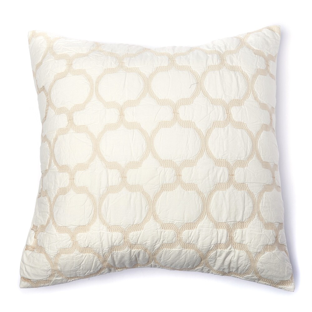 Jaimy Ivory Cotton Pillow Sham