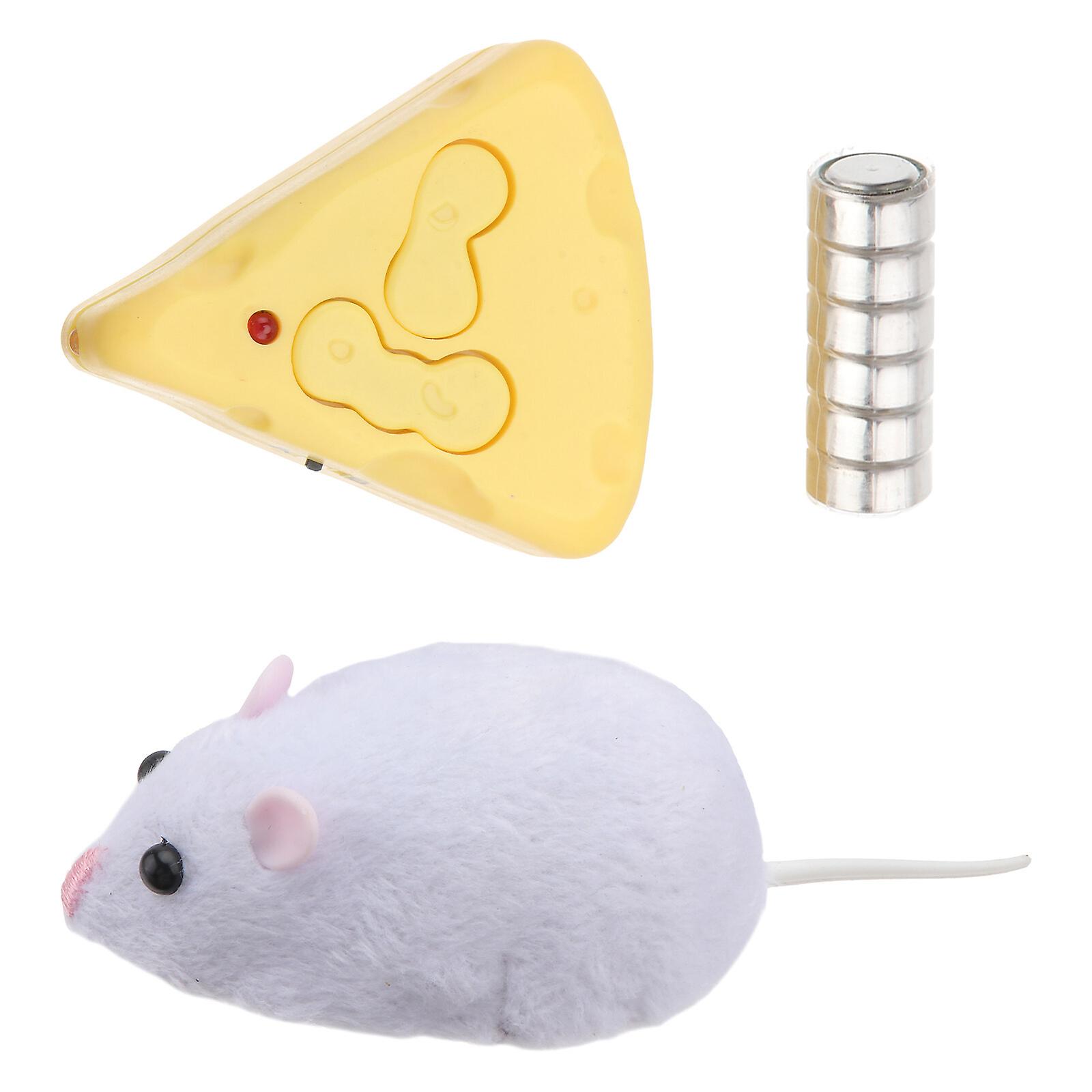 1set Emulation Mouse Model Funny Electric Toy Chic Trick Plaything White Grey