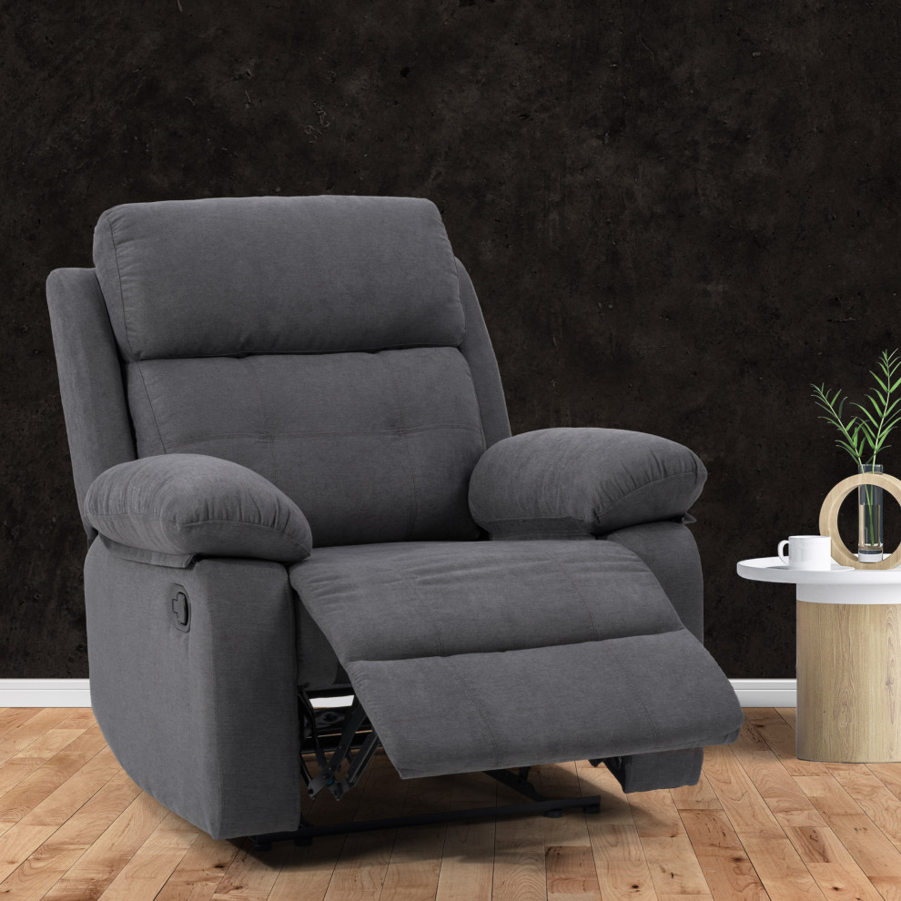 CorLiving Oren Manual Recliner   Contemporary   Recliner Chairs   by CorLiving Distribution LLC  Houzz