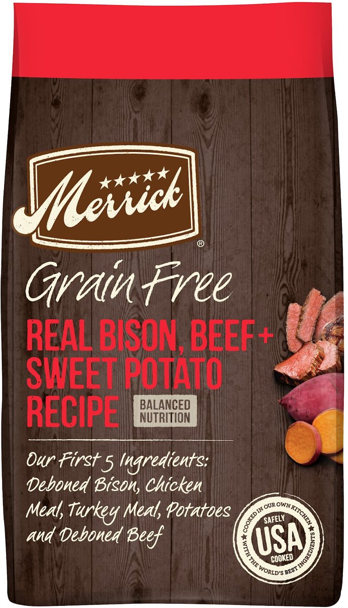 Merrick Bison， Beef And Sweet Potato Grain Free Dry Dog Food