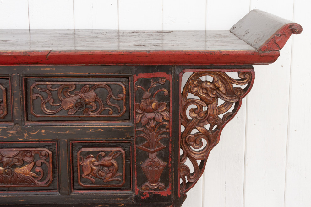 Antique Chinese Black  ampGilt Console   Asian   Console Tables   by De cor  Houzz