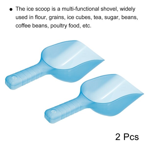 2Pcs Ice Scoop Plastic 5.9x3.3x2.4