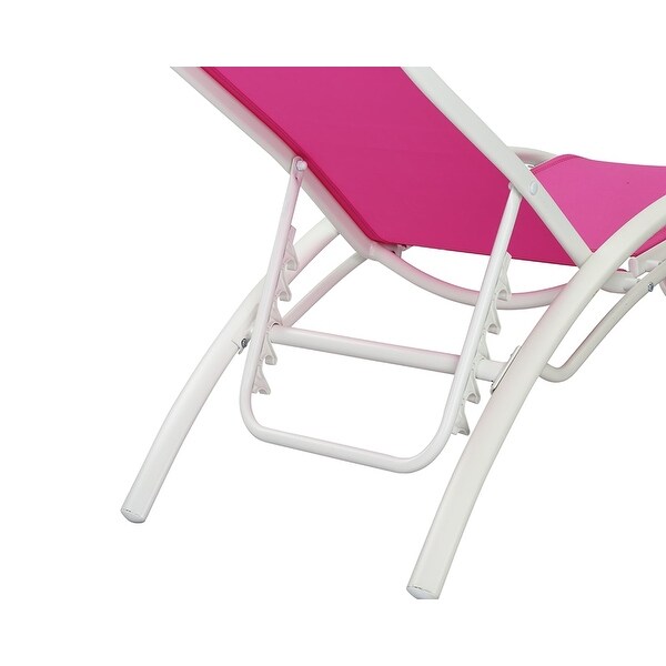 2-Piece Aluminum Outdoor Chaise Lounge