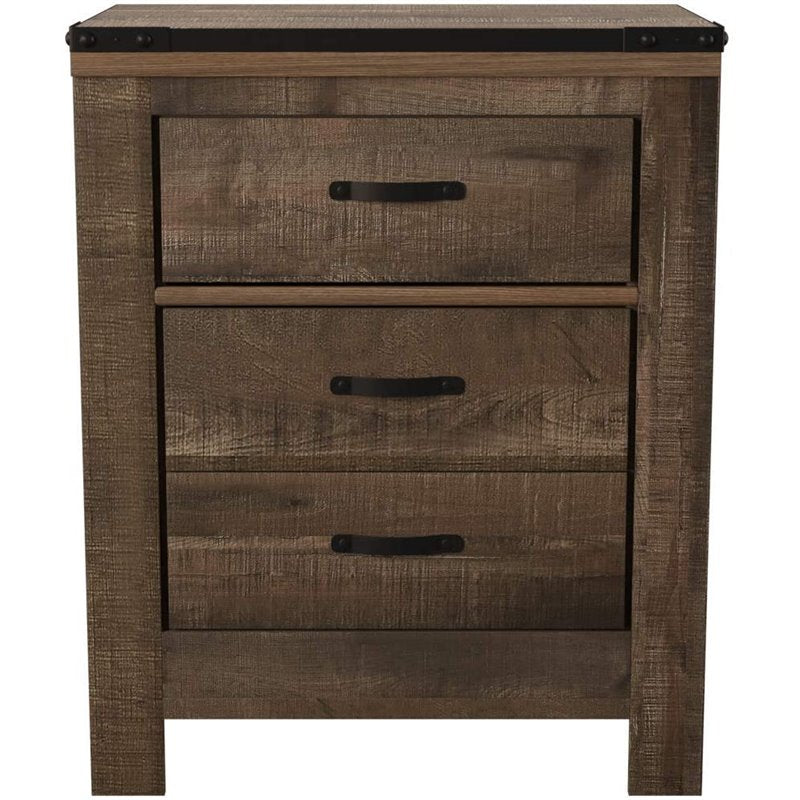 Bowery Hill 2 Drawer Night Stand in Brown