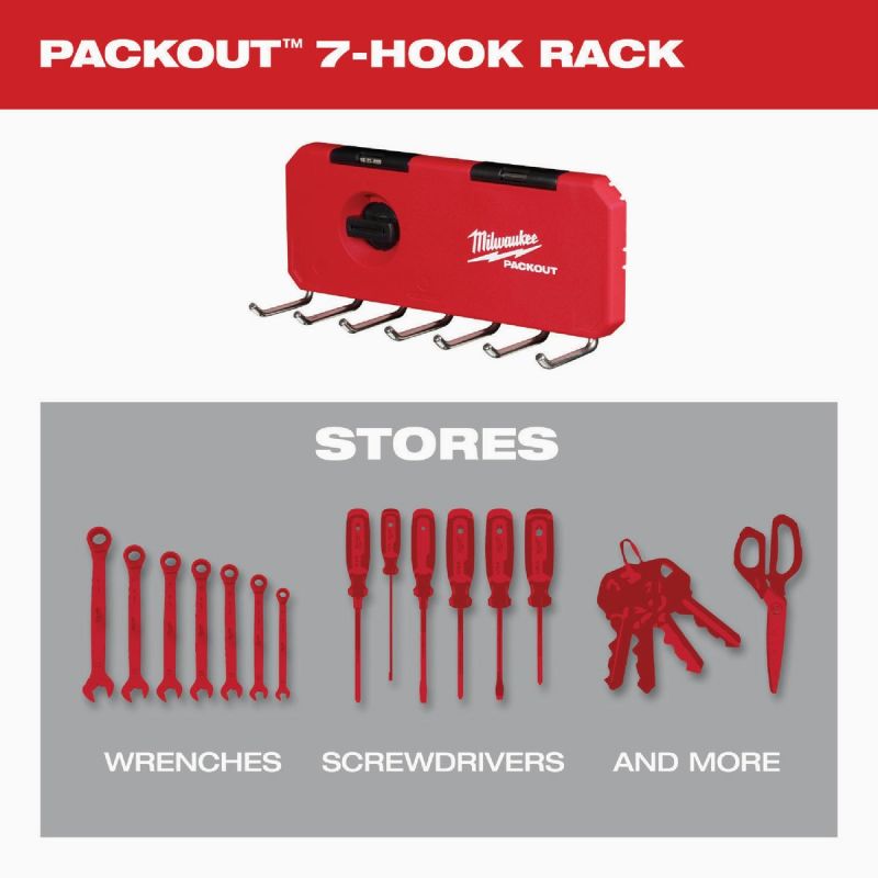 MW PACKOUT 7-Hook Rack Red