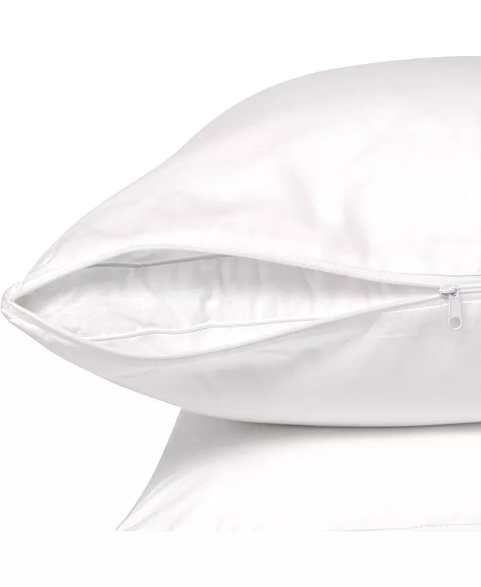 Right Choice Bedding Zippered Pillow Protector 2 Pack White