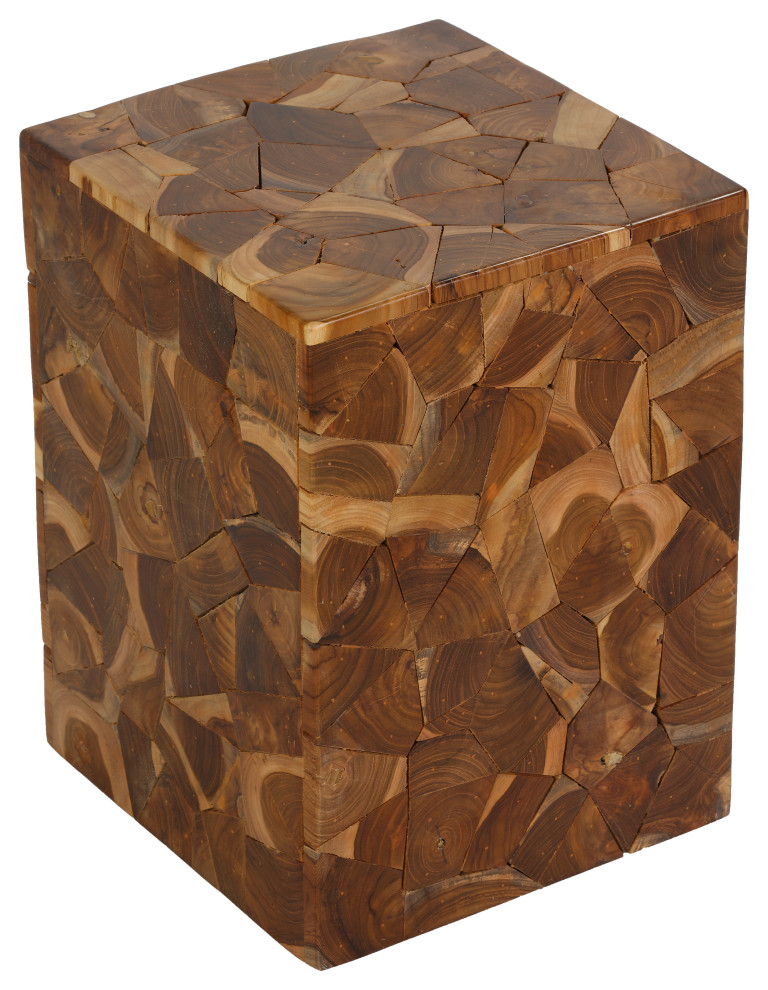 Bare Decor Puzzle Accent Table  Teak   Rustic   Side Tables And End Tables   by CozyStreet  Houzz