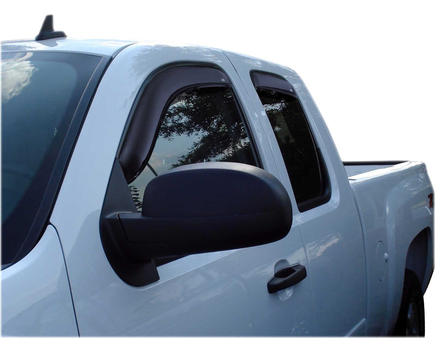 AVS 07-13 Chevy Silverado 1500 Ext. Cab Ventvisor Front and Rear Window Deflectors 4pc - Smoke