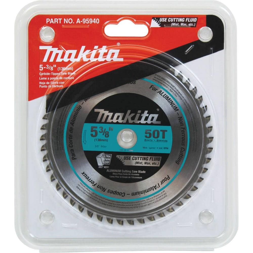 Makita 5-3/8 in. 50T Carbide-Tipped Saw Blade Aluminum A-95940 from Makita