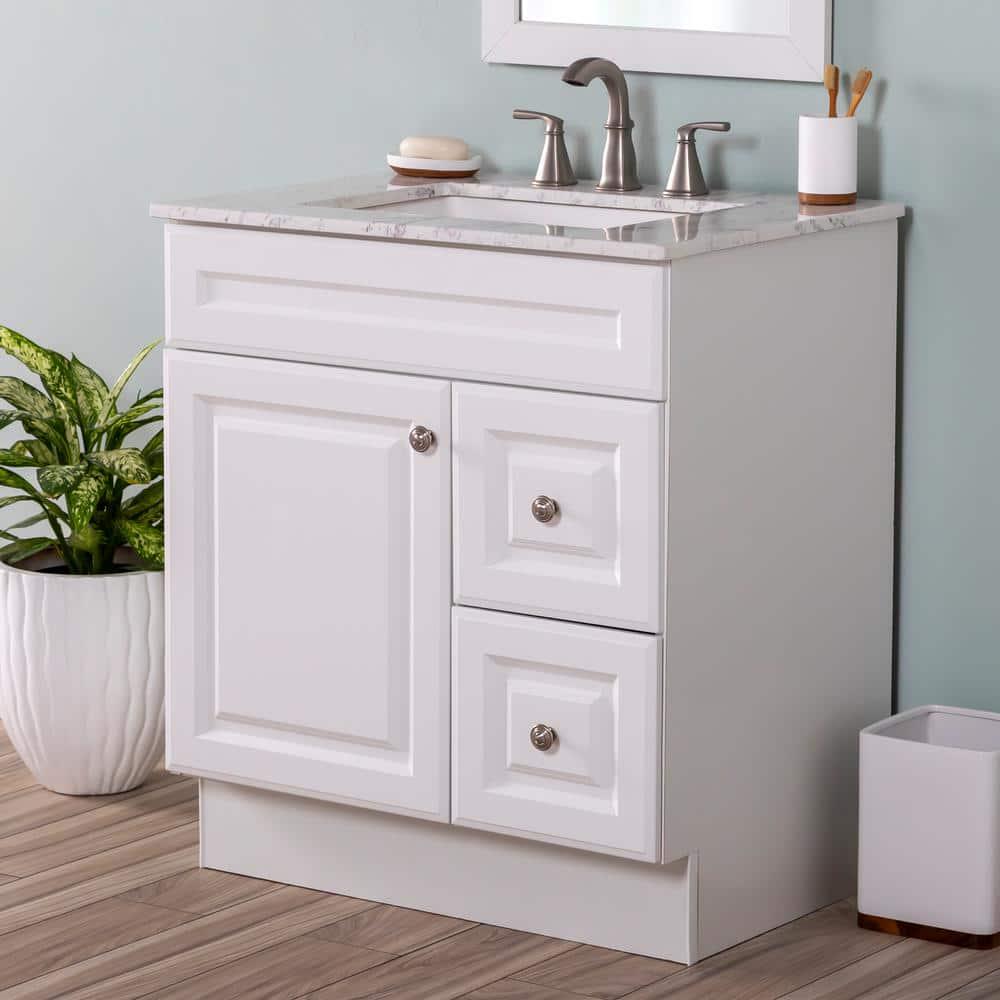 Glacier Bay Glensford 30 in W x 2165 in D x 3421 in H Bath Vanity Cabinet Only in White