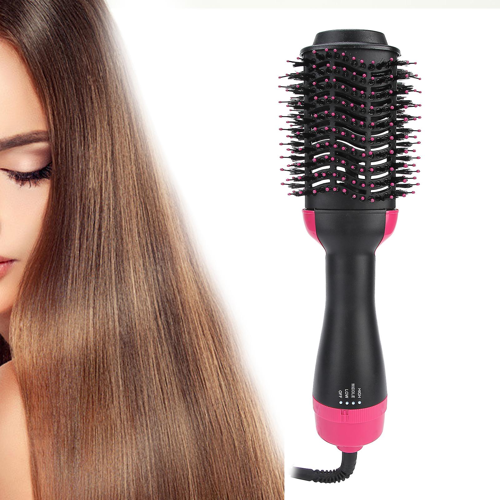 Electric Hair Dryer Brush Hot Air Brush Negative Ionic Salon Hair Styling Brush Hot Hair Combus Plug 110v