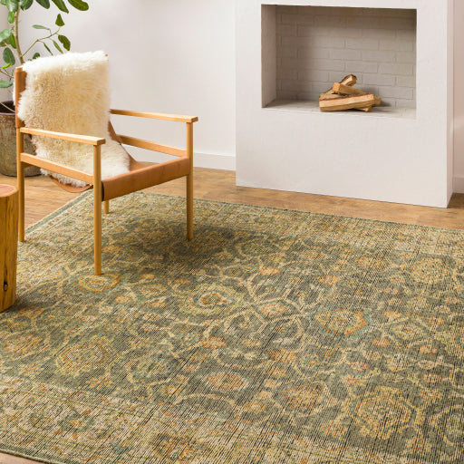 Reign NZ Border Wool Sage Rug