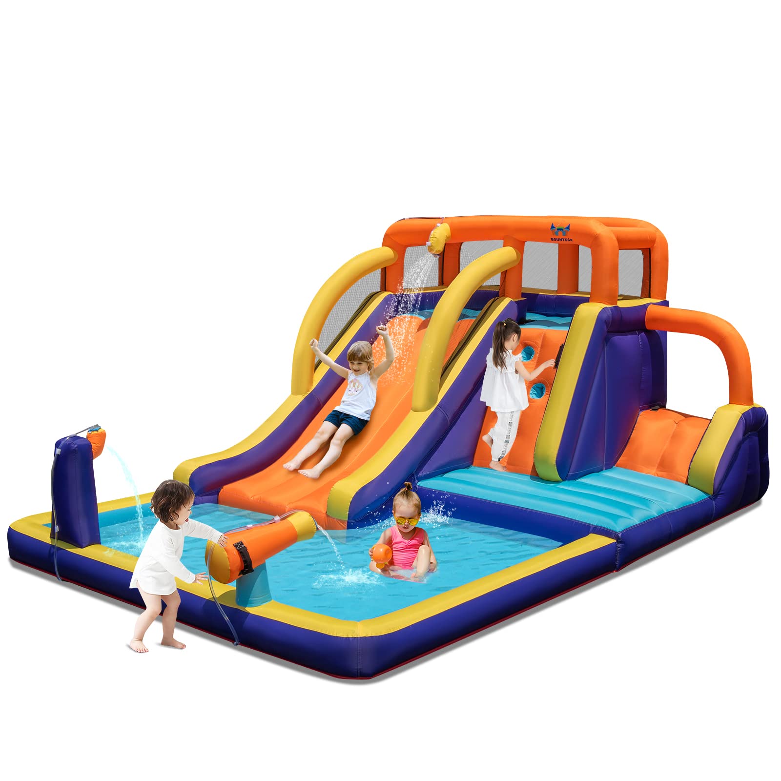 Costzon Inflatable Water Slide, 7-in-1 Kids Giant Water Park