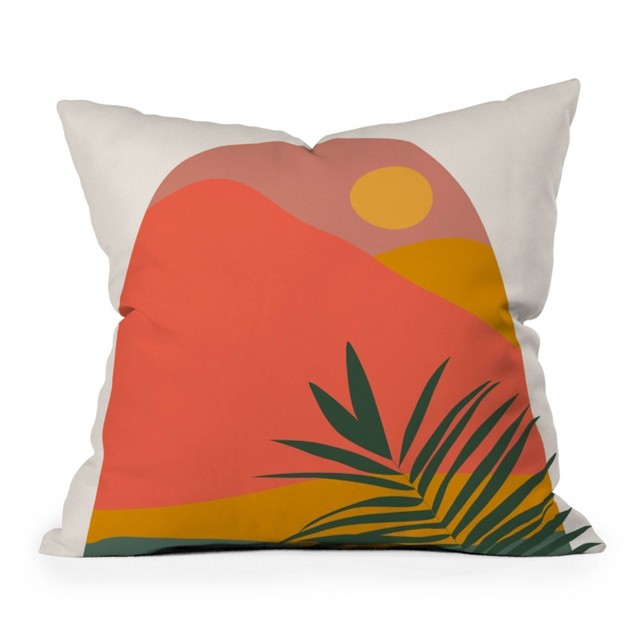 Oris Eddu Tropical Landscape Outdoor Throw Pillow Orange Deny Designs