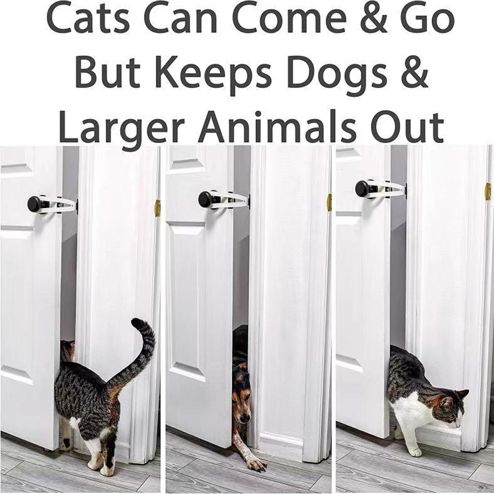 Adjustable Door Strap and Keep Dog Out Of Litter Box Economical Alternative Of Pet and Interior Cat Door