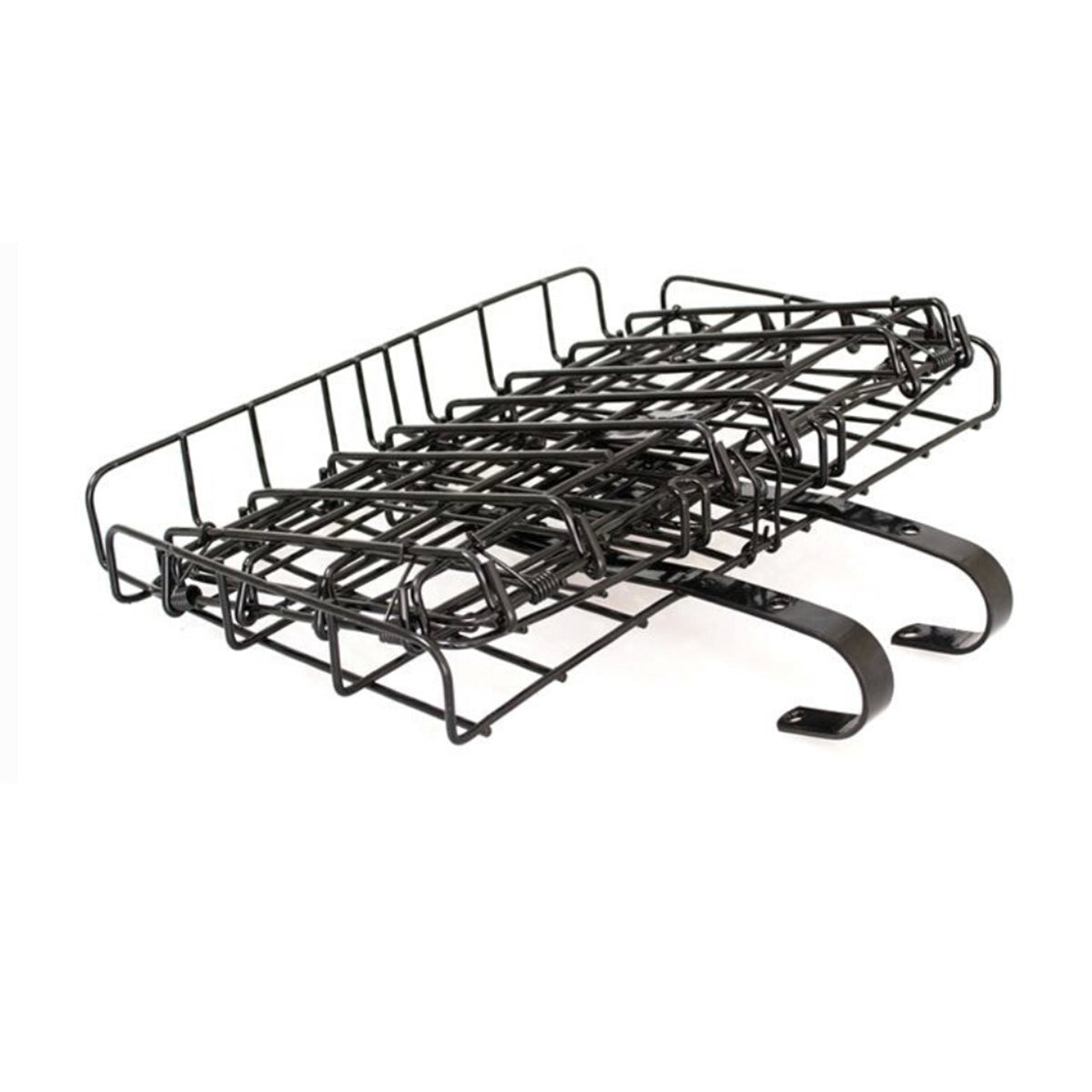 Bicycle Storage Basket Folding Metal Wire Handlebar Basket for Front