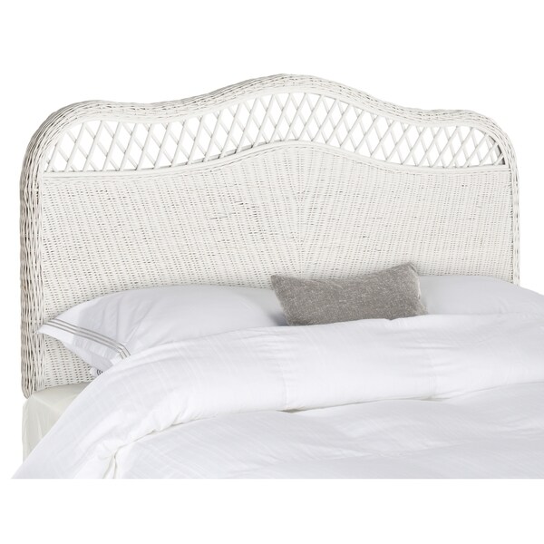 SAFAVIEH Sephina White Rattan Headboard (Full) - - 14428250