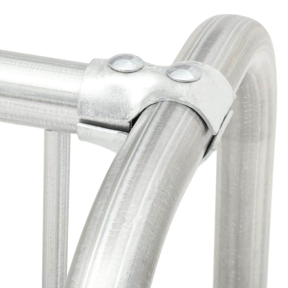 Ultra Play 8 ft. Galvanized Commercial Park Double Sided Bike Rack Portable 5908P